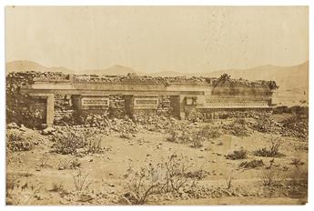 (MEXICO.) [Désiré Charnay, photographer.] Group of 3 photographs of Mayan and Zapotec ruins.